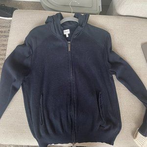 Armani Collezioni Navy Zip-Up Sweater